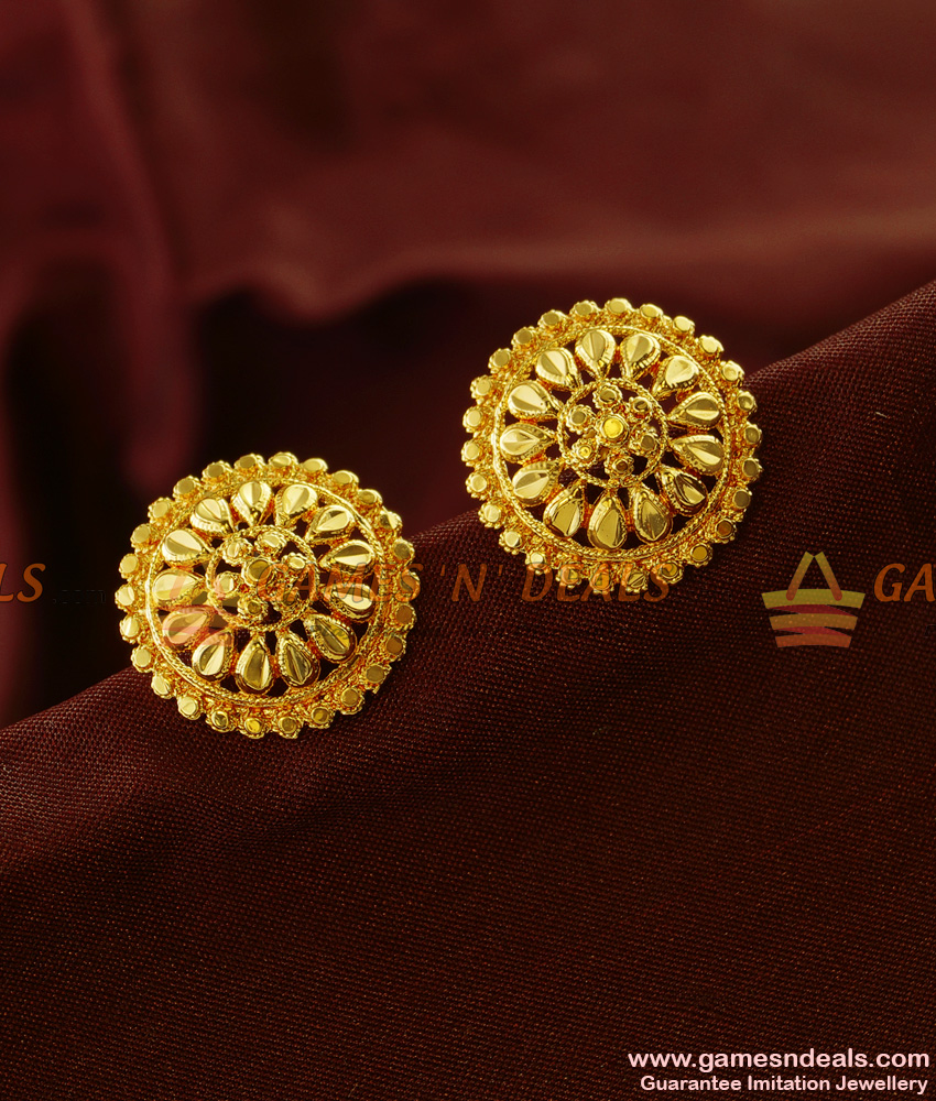 Big ear studs gold on sale